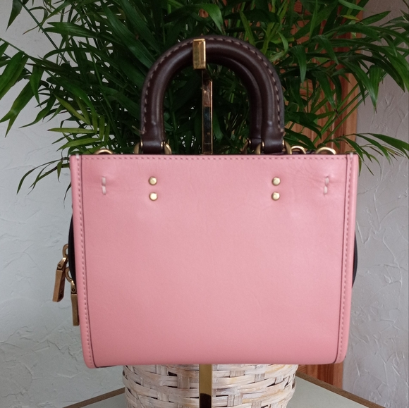 Coach Rogue 17, 2 way Tote with Shoulder Strap Pink Leather - Picture 6 of 11